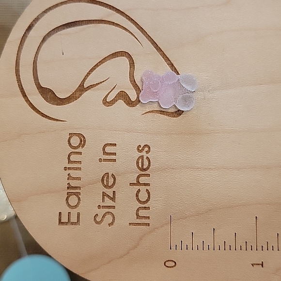 SUGARED GUMMY BEAR STUD EARRINGS - Picture 4 of 6